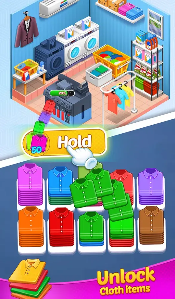 ภาพหน้าจอของ Cloth Shuffle