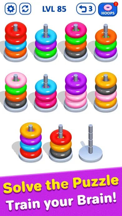 Hoop Stack Puzzle - Sort Color سکرین شاٹس