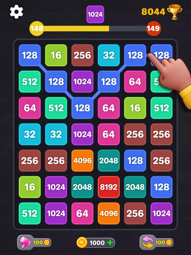 2048 Number Puzzle: Merge Game स्क्रीनशॉट