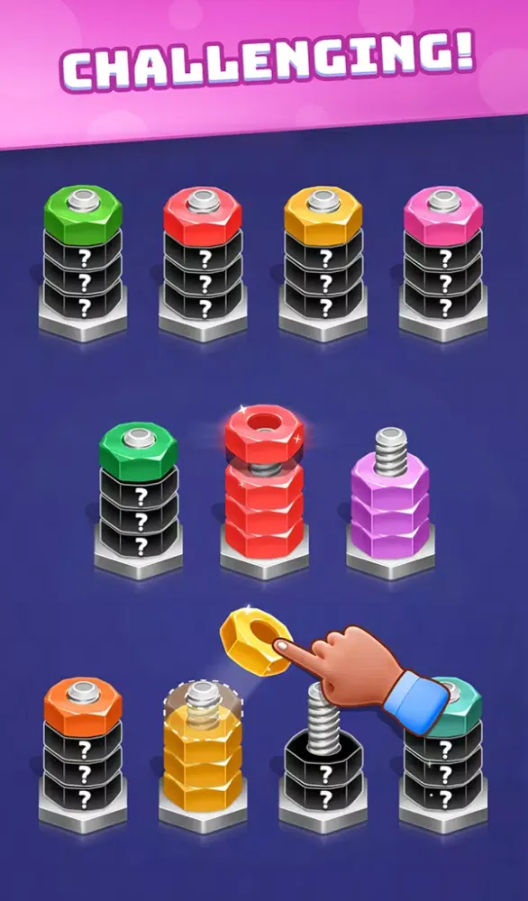 Nuts & Bolts Screw Sort Puzzle Screenshots