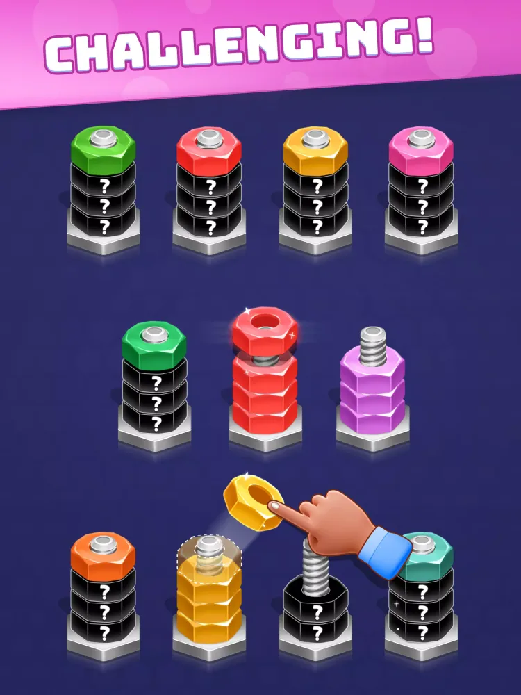 Nuts & Bolts Screw Sort Puzzle Screenshots