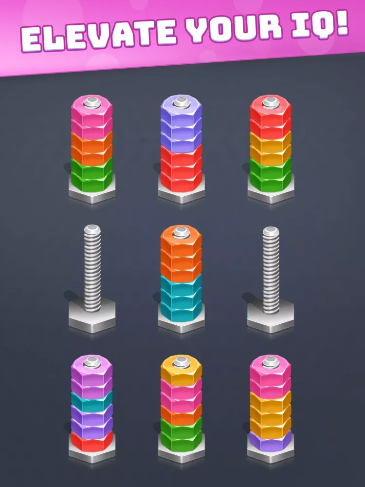 Nuts & Bolts Screw Sort Puzzle Screenshots