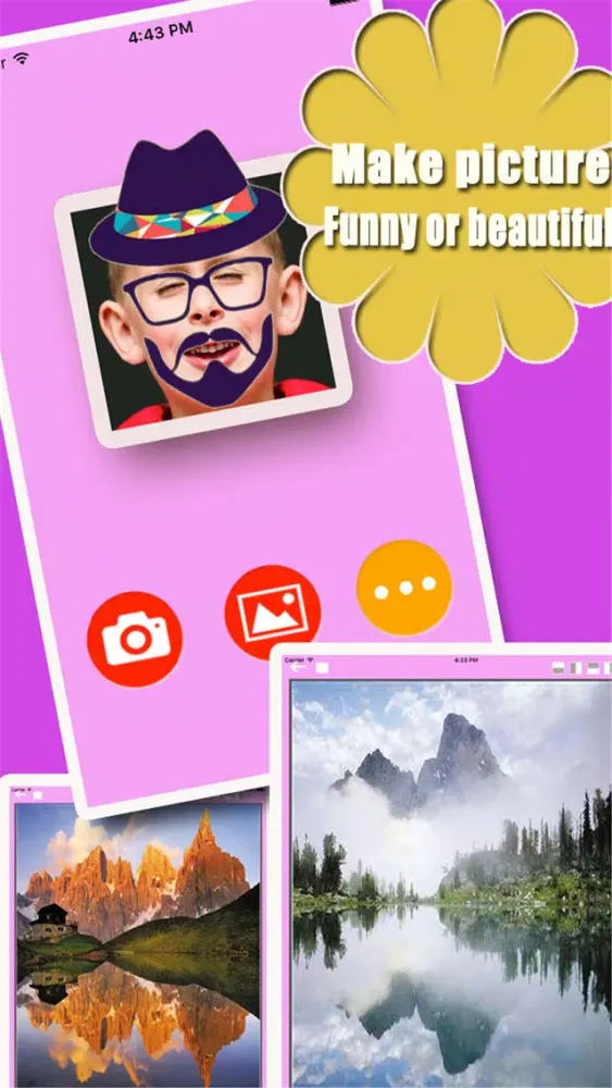 Capturas de tela do Super Mirror camera to make photo funny