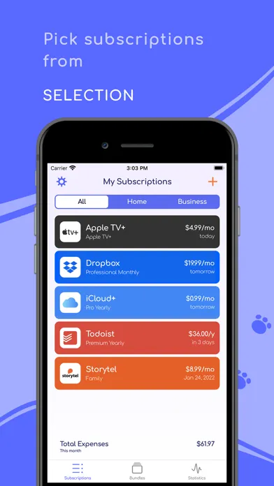 صور Plu - Subscriptions Tracker