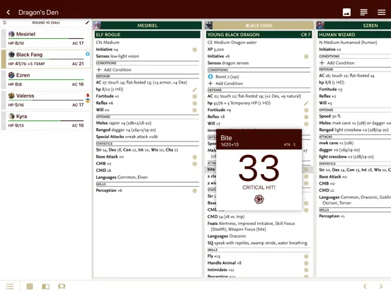 Game Master Pathfinder RPG iPad 應用截圖