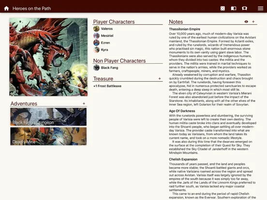 Game Master Pathfinder RPG iPad 應用截圖