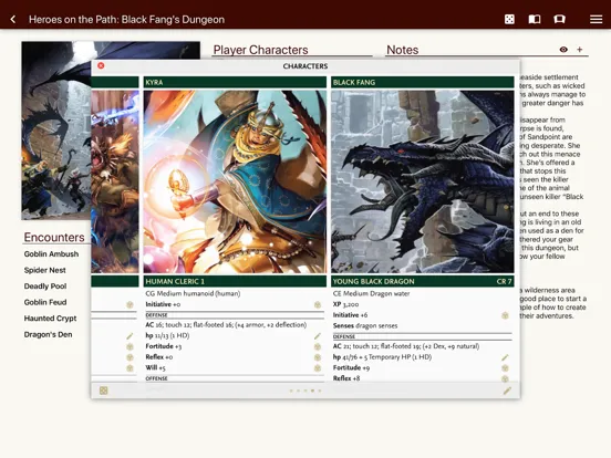 Game Master Pathfinder RPG iPad 應用截圖
