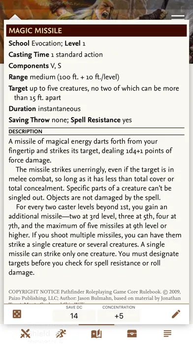 Tangkapan skrin Fight Club PFRPG/3.5 Edition