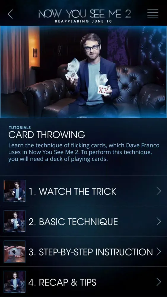 Screenshot di Now You See Me 2 Mobile Magic