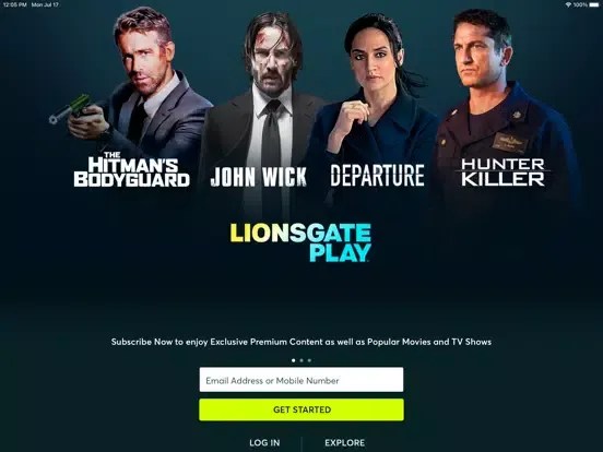 Screenshot di Lionsgate Play iPad 