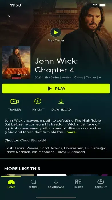 Screenshot di Lionsgate Play