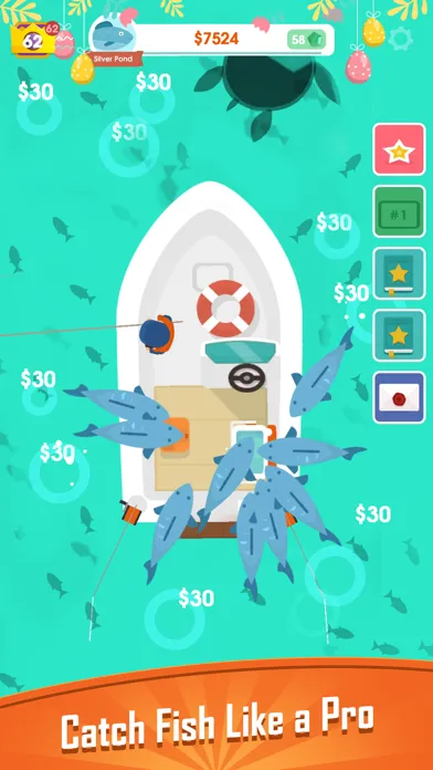 Hooked Inc: Fishing Games スクリーンショット