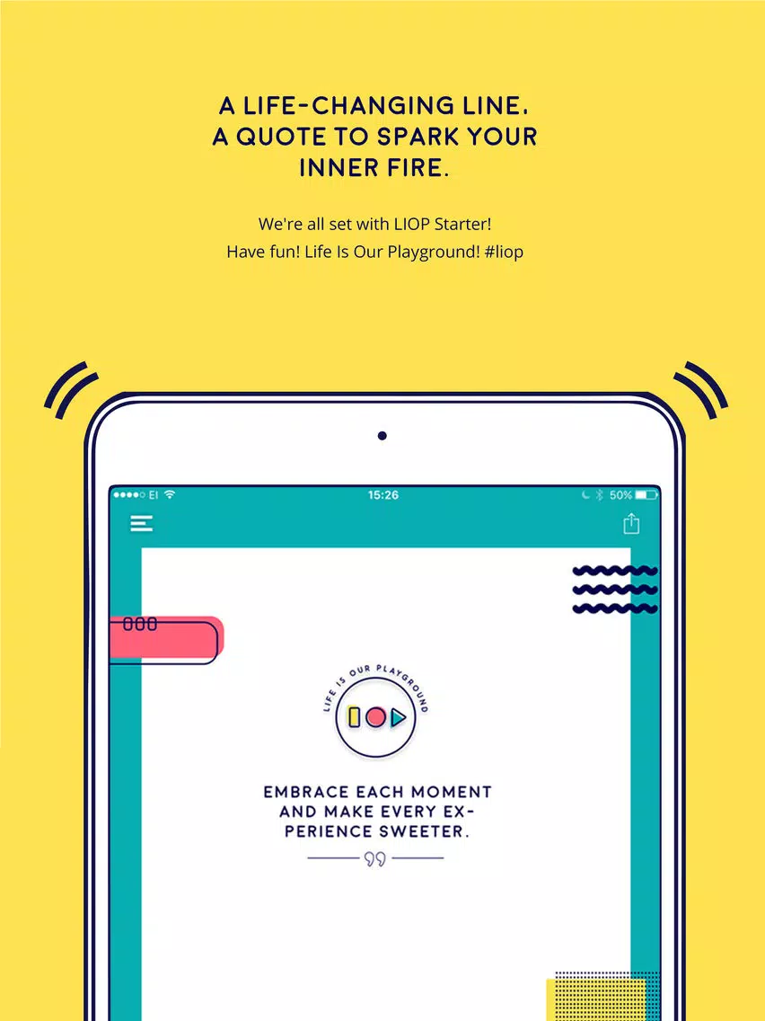 LIOP STARTER Daily Inspiration iPad 應用截圖