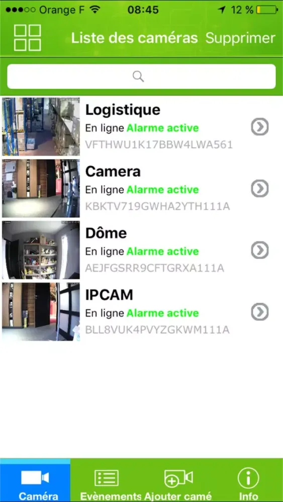 Capturas de tela do SEMAC CAM