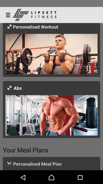 Zrzuty ekranu Lipsett Fitness