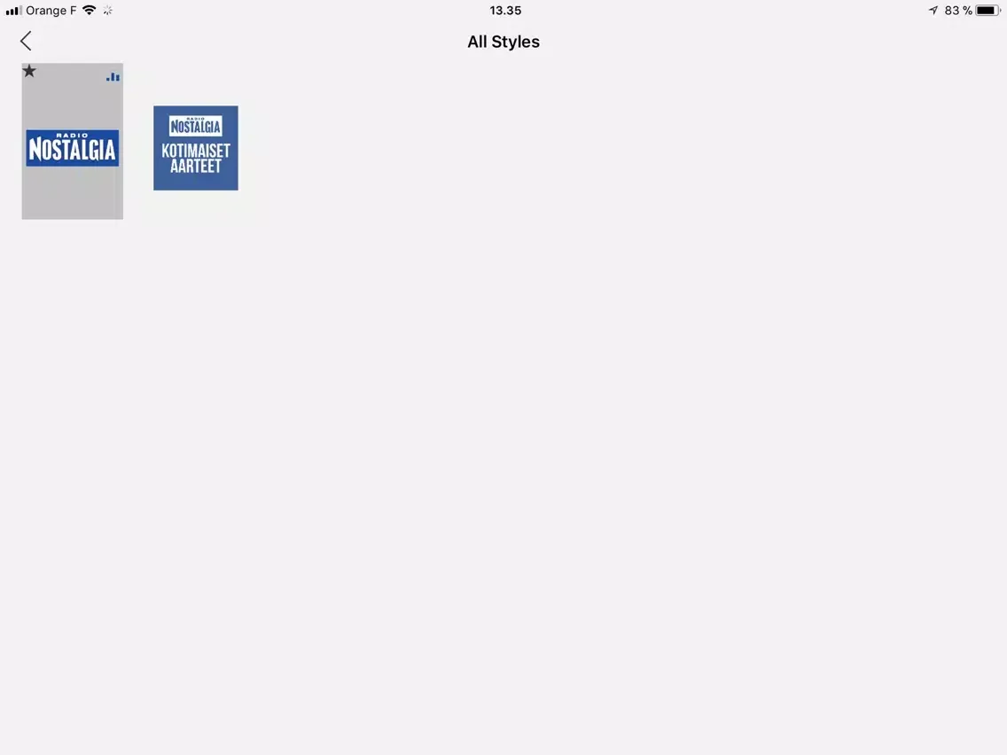 Radio Nostalgia Suomi iPad  স্ক্রিনশট