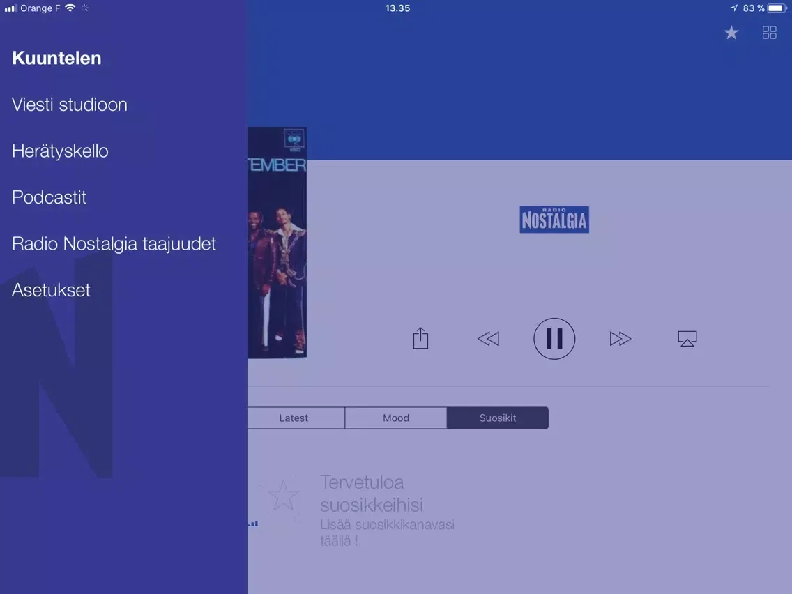 Radio Nostalgia Suomi iPad  স্ক্রিনশট