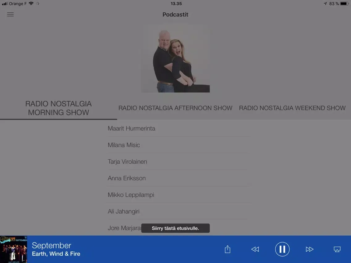 Radio Nostalgia Suomi iPad  স্ক্রিনশট