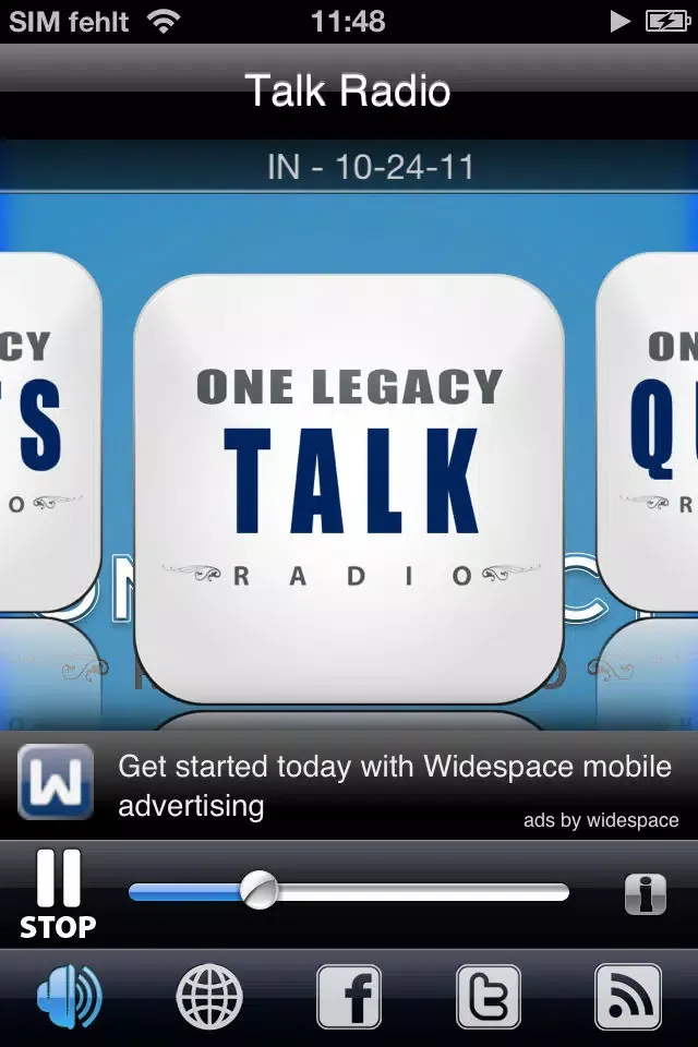 Tangkapan skrin One Legacy Radio