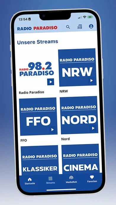 Tangkapan skrin Radio Paradiso