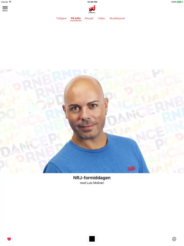 NRJ Norge iPad  स्क्रीनशॉट