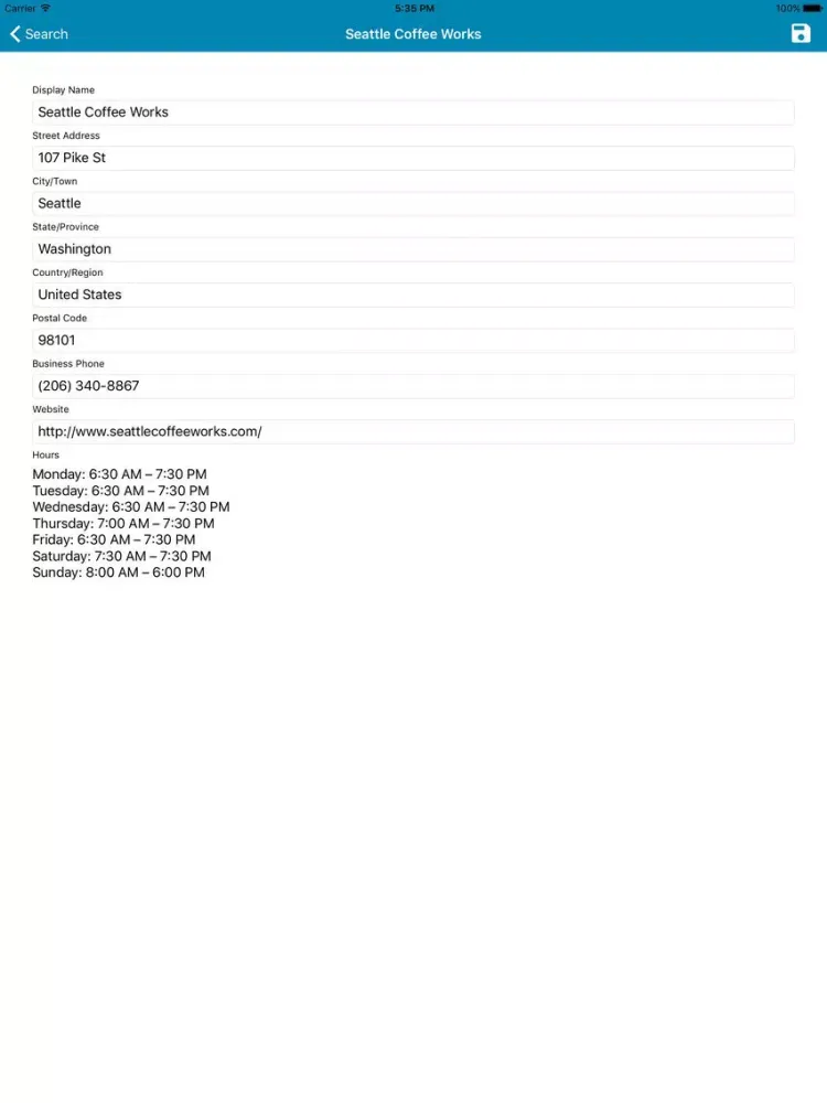 Ảnh chụp màn hình của Add to Contacts iPad 