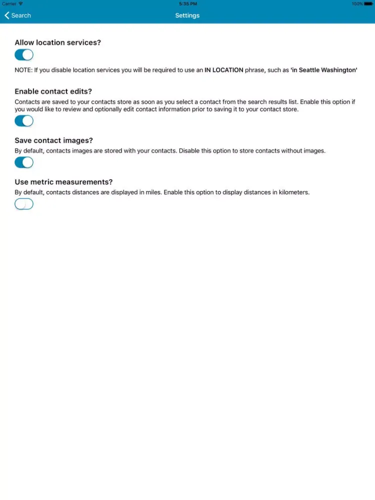 Ảnh chụp màn hình của Add to Contacts iPad 