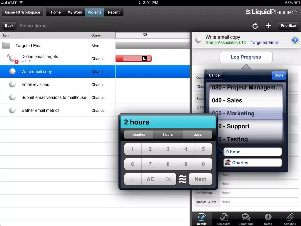 LiquidPlanner - Project Management, Scheduling, Collaboration iPad  Ekran Görüntüleri