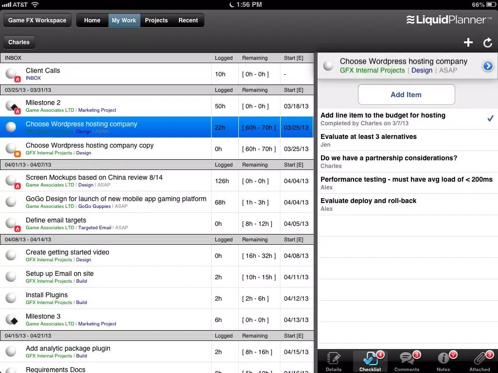 LiquidPlanner - Project Management, Scheduling, Collaboration iPad  Ekran Görüntüleri