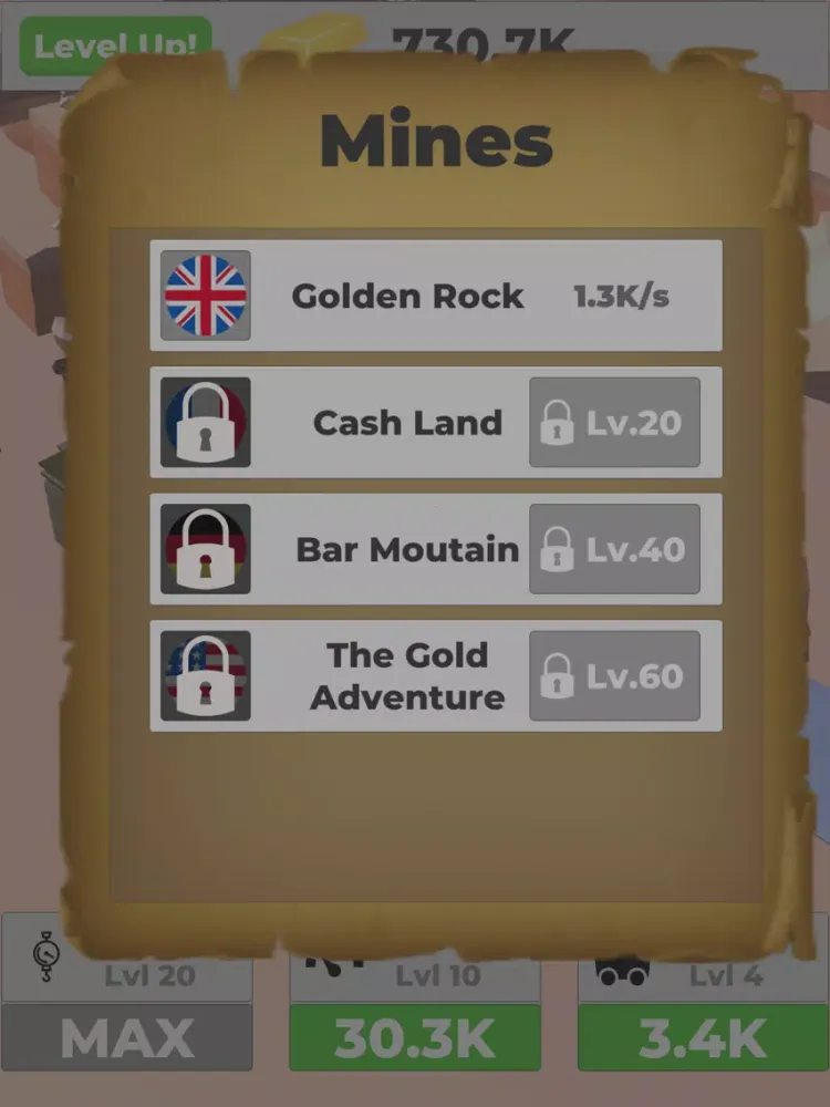 Idle Gold Mine! iPad 應用截圖