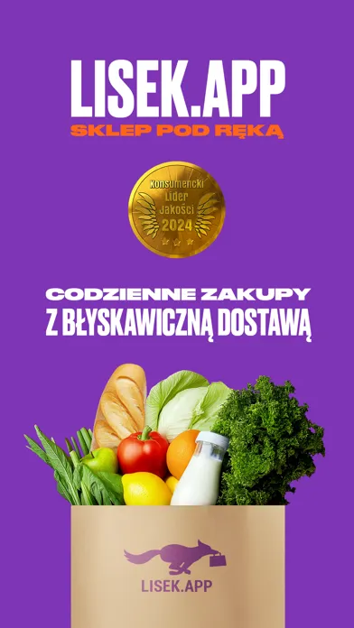 Tangkapan layar Lisek: Zakupy Online z Dostawą