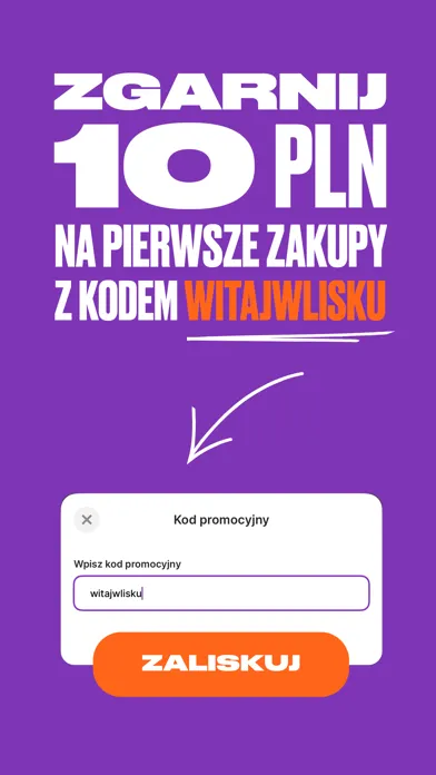 Tangkapan layar Lisek: Zakupy Online z Dostawą