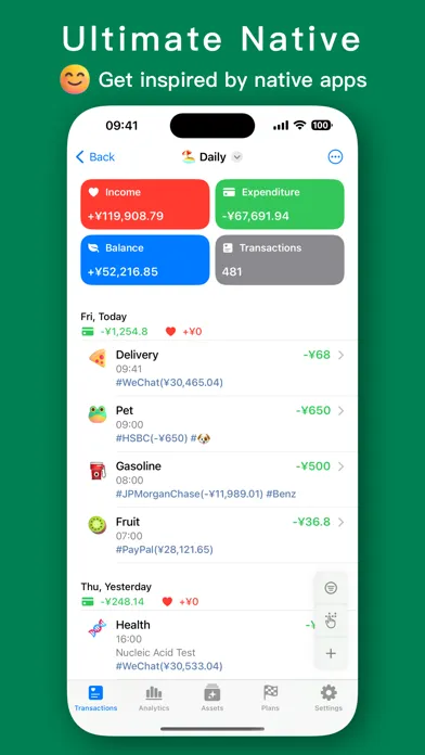 Capturas de tela do MoneyThings - Finance Tracker