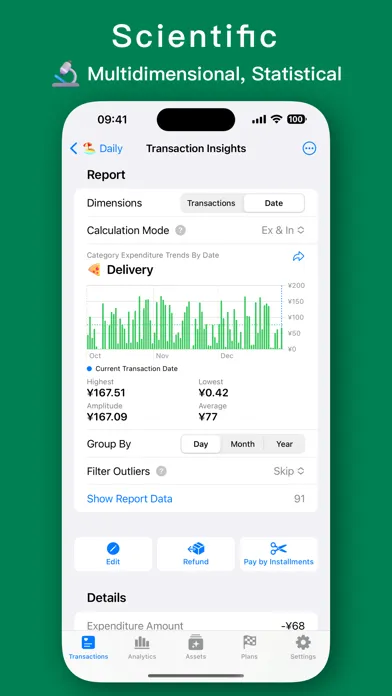 Capturas de tela do MoneyThings - Finance Tracker