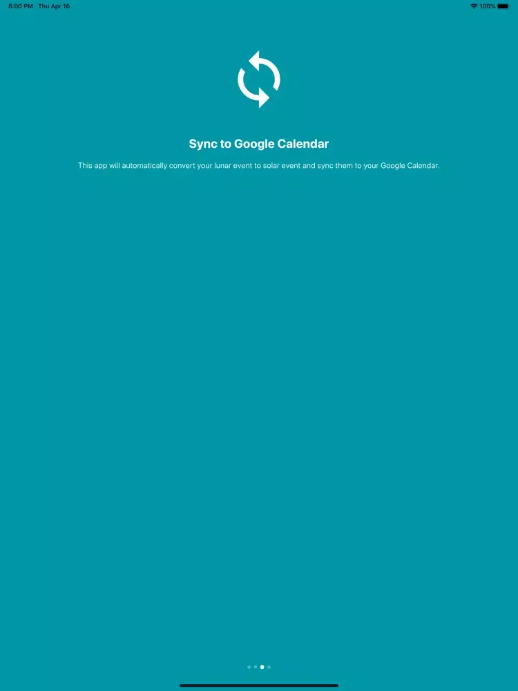 Tangkapan layar Lunar Calendar Synchronizer iPad 