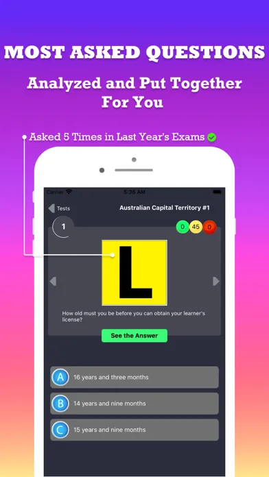 Tangkapan skrin AU Driver Knowledge Test 2023