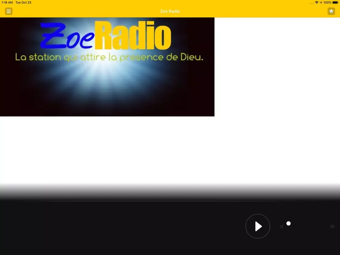 ภาพหน้าจอของ Zoe Radio iPad 