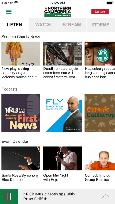 Ảnh chụp màn hình của NorCal Public Media App