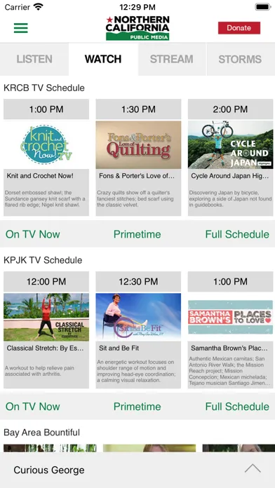 Ảnh chụp màn hình của NorCal Public Media App