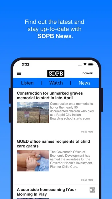 ภาพหน้าจอของ SDPB App