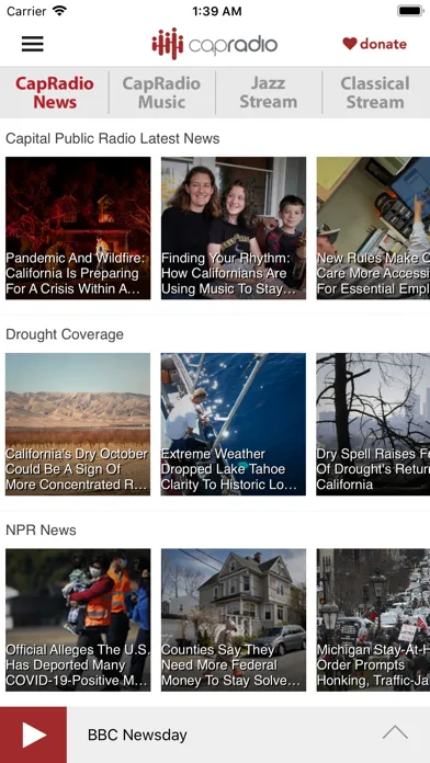 Ảnh chụp màn hình của Capital Public Radio App