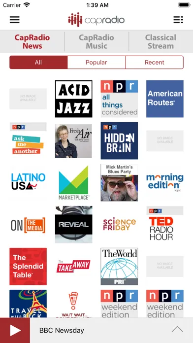 Ảnh chụp màn hình của Capital Public Radio App