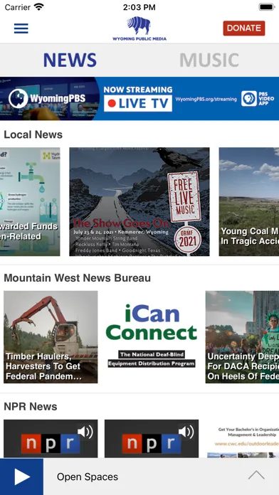 تصاویر Wyoming Public Media App
