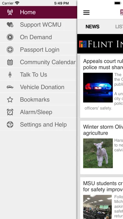 WCMU Public Media App 스크린샷