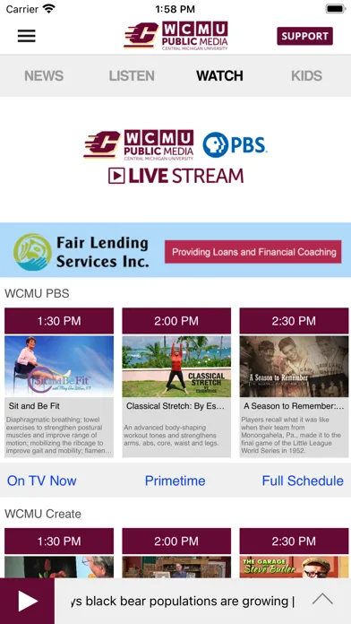 WCMU Public Media App 스크린샷