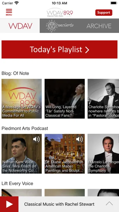 WDAV Classical Public Radio Ekran Görüntüleri