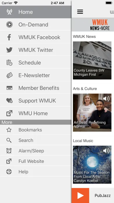WMUK Public Radio App Screenshots