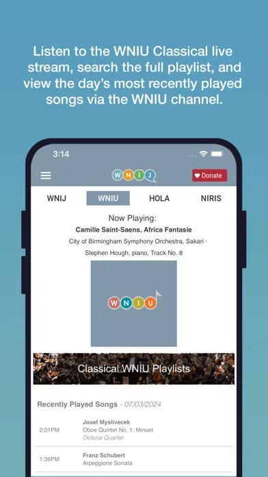 Capturas de pantalla de WNIJ Public Radio App