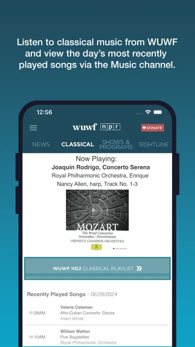 Скриншоты WUWF Public Radio App