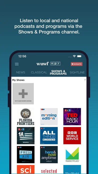Скриншоты WUWF Public Radio App
